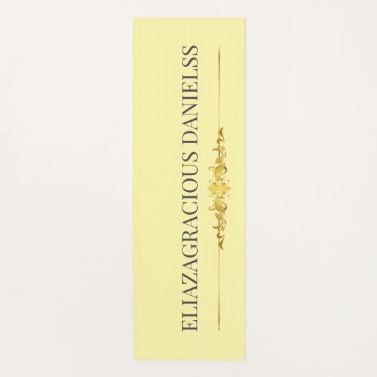 Personalized Modern Classic Cream Black with Name Yogamatte (Vorderseite)