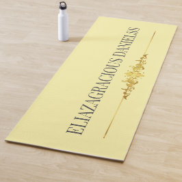 Personalized Modern Classic Cream Black with Name Yogamatte