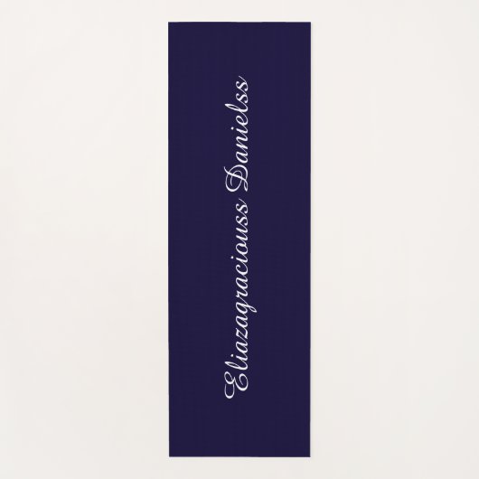 Personalized Modern Cute Cool Elegant Script Name Yogamatte (Vorderseite)