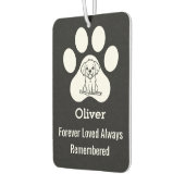 Personalized Modern Cute Dog Paw Forever Loved Pet Autolufterfrischer (Links)
