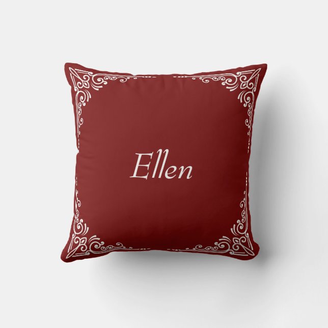 Personalized Modern Elegant Typography Name  Kissen (Rückseite)