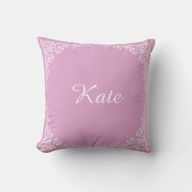 Personalized Modern Elegant Typography Name  Kissen (Vorderseite)