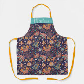 Personalized Modern Floral Apron Schürze (Vorderseite)