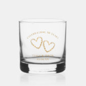 Personalized Modern Gold 10th Wedding Anniversary Whiskyglas (Vorderseite)