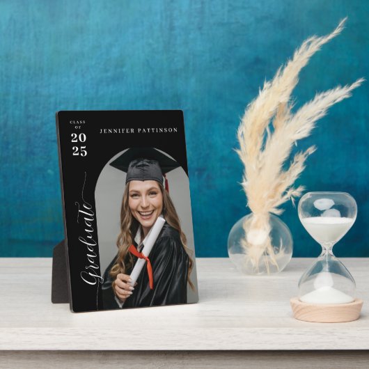 Personalized Modern Graduation Photo  Fotoplatte (Seite)