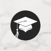 Personalized Modern Hat and Tassel Graduation Konfetti (Klein Vorderseite)