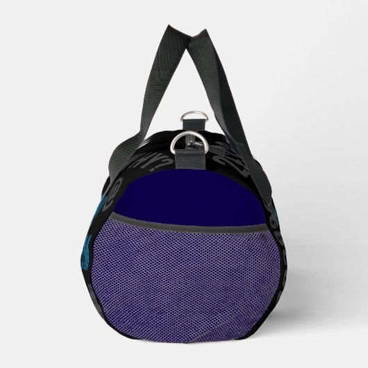 Personalized modern letters Blue black grey Duffle Bag (Rechts)
