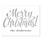 Personalized Modern Merry Christmas Family Stamp   Gummistempel (Prägung)