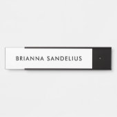 Personalized modern minimalist black script name türschild (Vorderseite )
