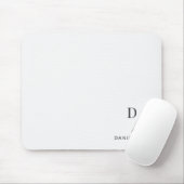 Personalized Modern Minimalist Initial Name Mousepad (Mit Mouse)