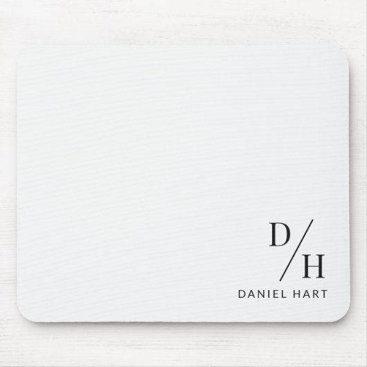 Personalized Modern Minimalist Initial Name Mousepad (Vorne)