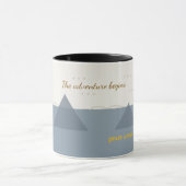 Personalized Modern Mountain Adventure Two-Tone Co Tasse (Zentrum)