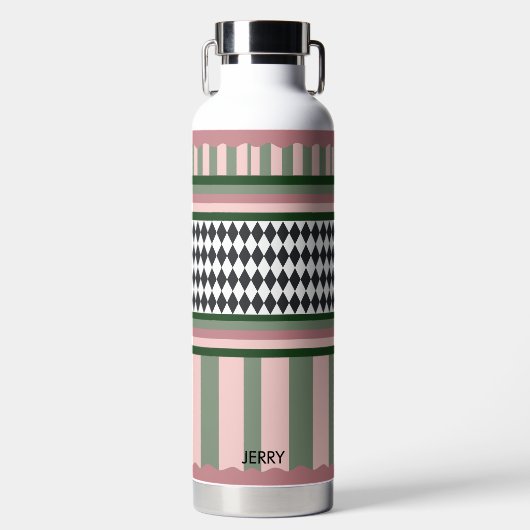Personalized Modern Pattern Trinkflasche (Vorderseite)