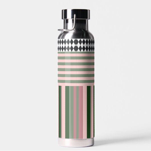 Personalized Modern Pattern Water Bottle Trinkflasche (Rechts)