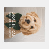 Personalized Modern Pet Dog Photo Fleecedecke (Vorderseite (Horizontal))