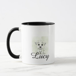 Personalized Modern Pet Mug With Minimal Typograph Tasse