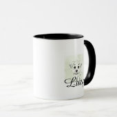 Personalized Modern Pet Mug With Minimal Typograph Tasse (VorderseiteRechts)
