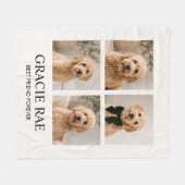 Personalized Modern Pet Photo Collage Fleecedecke (Vorderseite (Horizontal))