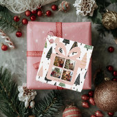 Personalized Modern Pink Christmas Gift Box Geschenkanhänger