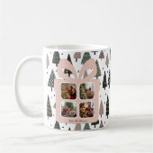 Personalized Modern Pink Christmas Gift Box Photo Kaffeetasse (Links)