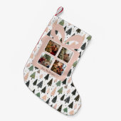 Personalized Modern Pink Christmas Kleiner Weihnachtsstrumpf (Vorderansicht (hängend))