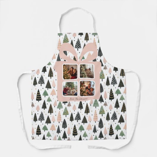 Personalized Modern Pink Christmas  Schürze (Vorderseite)
