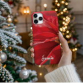 Personalized Modern Poinsettia Phone Case iPhone Hülle