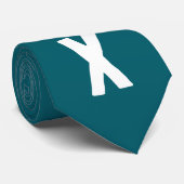 Personalized modern random style Blue white chic Krawatte (Gerollt)