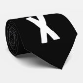 Personalized modern random symbol Black white Krawatte (Gerollt)