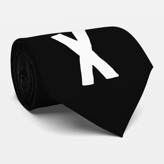 Personalized modern random symbol Black white Krawatte (Gerollt)