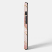 Personalized Modern Rose Quartz Marble Gold Case-Mate iPhone Hülle (Rückseite / Links)