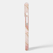 Personalized Modern Rose Quartz Marble Gold Case-Mate iPhone Hülle (Rückseite / Links)