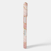 Personalized Modern Rose Quartz Marble Gold Case-Mate iPhone Hülle (Rückseite / Rechts)