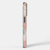 Personalized Modern Rose Quartz Marble Gold Case-Mate iPhone Hülle (Rückseite / Rechts)