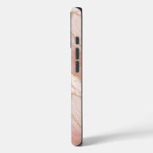 Personalized Modern Rose Quartz Marble Gold Case-Mate iPhone Hülle (Rückseite / Links)
