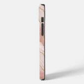 Personalized Modern Rose Quartz Marble Gold Case-Mate iPhone Hülle (Rückseite / Links)