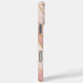 Personalized Modern Rose Quartz Marble Gold Case-Mate iPhone Hülle (Rückseite / Rechts)