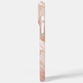 Personalized Modern Rose Quartz Marble Gold Case-Mate iPhone Hülle (Rückseite / Links)