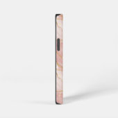 Personalized Modern Rose Quartz Marble Gold iPhone Hülle (Rechte Seite)