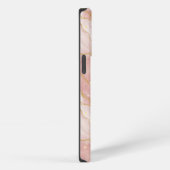Personalized Modern Rose Quartz Marble Gold iPhone Hülle (Rechte Seite)