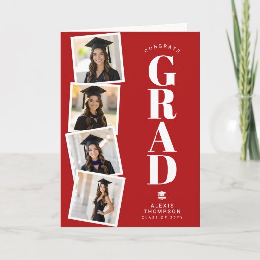Personalized Modern School College Graduation  Karte (Vorderseite)