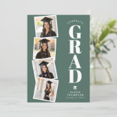 Personalized Modern School College Graduation  Karte (Stehend Vorderseite)