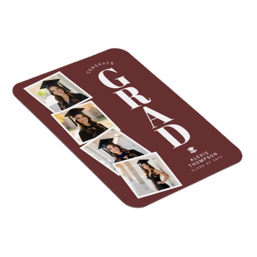 Personalized Modern School College Graduation Magnet (Rechte Seite)