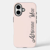 Personalized Modern Script Baby Pink Blush Case-Mate iPhone Hülle (Rückseite)