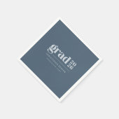 Personalized Modern Slate Blue 2026 Graduation Serviette (Ecke)