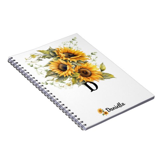 Personalized Modern Sunflower Notizblock (Rechte Seite)