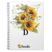 Personalized Modern Sunflower Notizblock (Vorderseite)