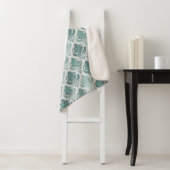 Personalized Modern Teal Nordic Damask Sherpadecke (Beispiel)