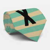 Personalized modern vintage black letters Stripes  Krawatte (Gerollt)