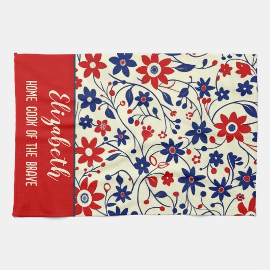 Personalized Mom Cook Kitchen Set Geschirrtuch (Horizontal)